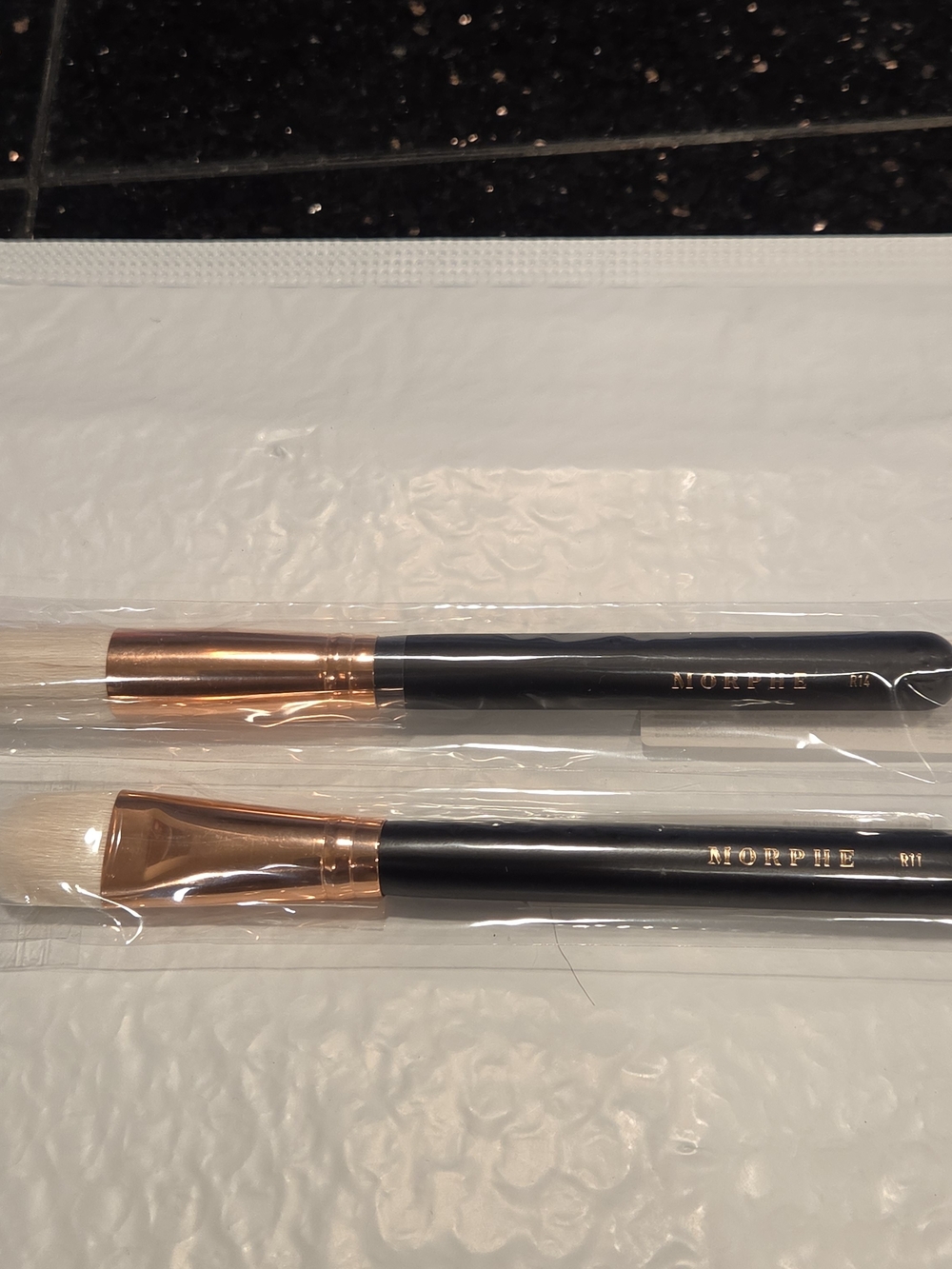 Morphe Black & Rose Gold Face Brush Set R14 And R11